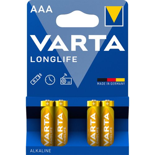 Elem AAA mikro LR03 Longlife 4 db/csomag, Varta