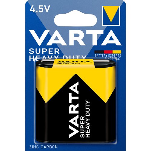 Elem 4,5V 3LR12 Superlife féltartóslapos 1 db/csomag, Varta