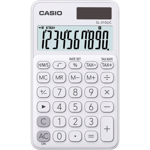 Zsebszámológép 10 digit Casio SL 310 fehér